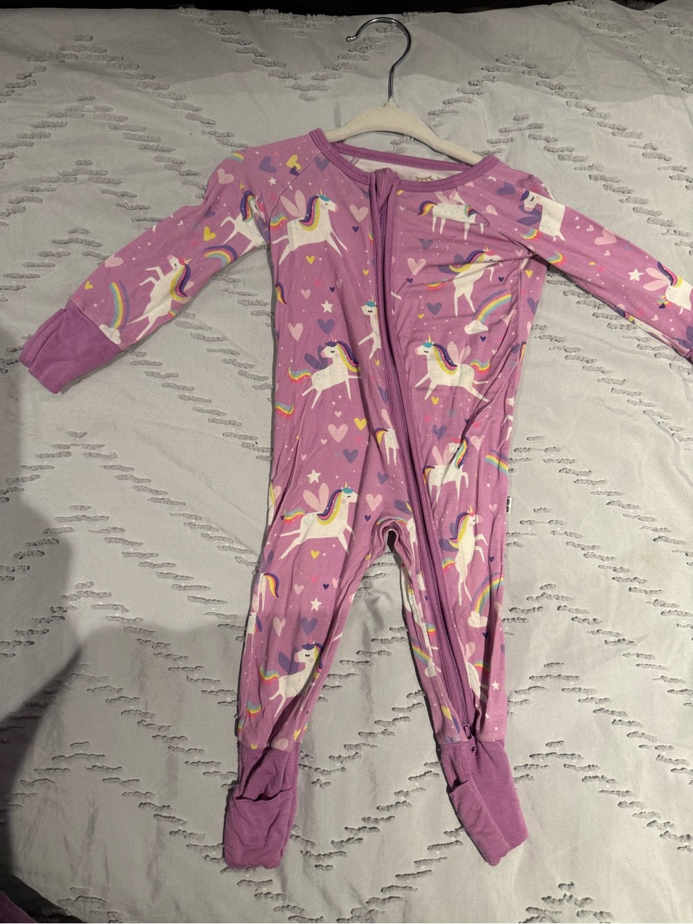 Little Sleepies Purple Unicorn Footed One-Piece Pajamas